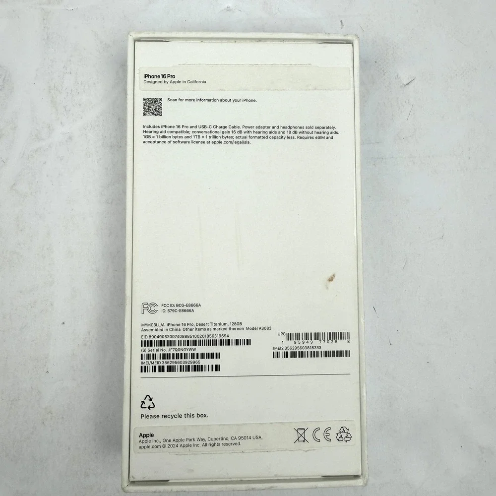 Apple IPhone 11 Pro‎ Empty Box Only Original White Retail Packaging Replacement